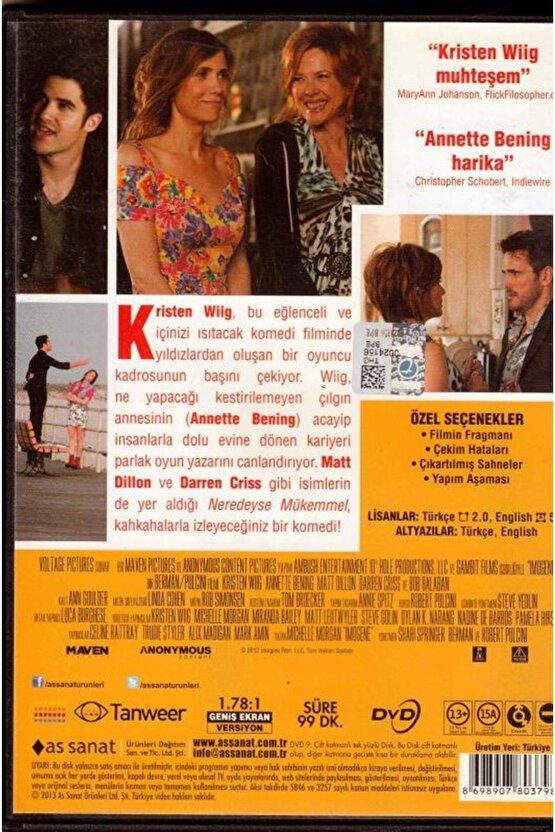 Neredeyse Mükemmel ( Imogene ) DVD Türkçe Dublaj + Altyazı