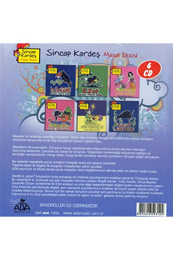 Sincap Kardeş Masal Dizisi - 1 - Müşfik Kenter  Derya Baykal (  Box Set 6 CD )