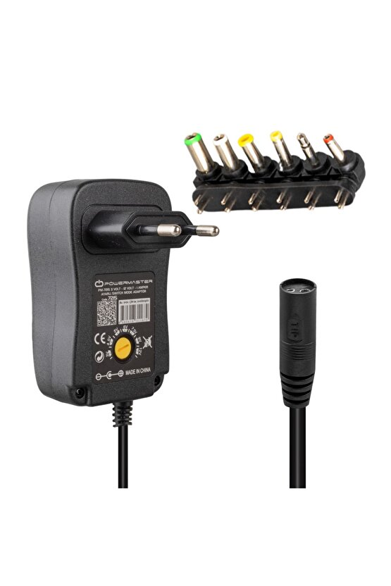 Pm-7215 3 Volt - 12 Volt - 1 Amper - 30 Watt Çok Uçlu Ayarli Switch Mode Adaptör