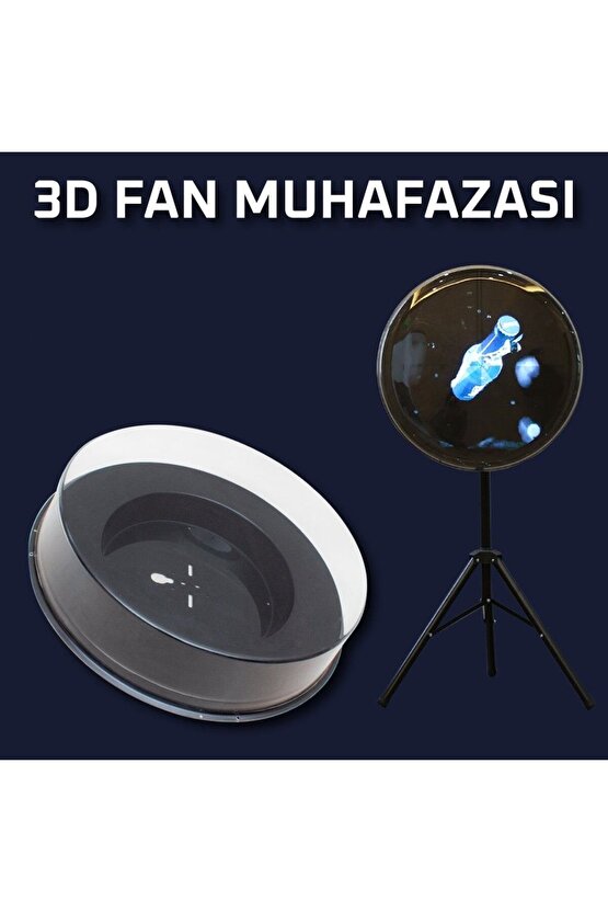 F2 43 Cm Smart 3D Muhafazalı Hologram Fan (4396)