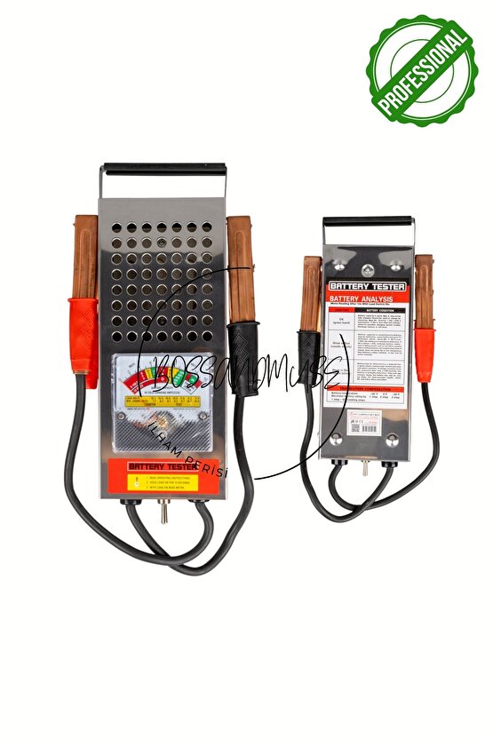 Prof. 1 Volt - 16 Volt 125 Amper Maşalı  Analog Akü Test Cihazı 210x105x58mm