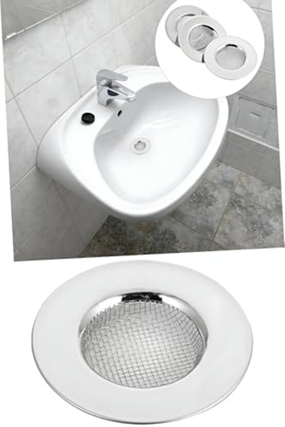 nhlshp Paslanmaz Çelik Evye Lavabo Süzgeci 7,5 Cm NewDesing 1051353