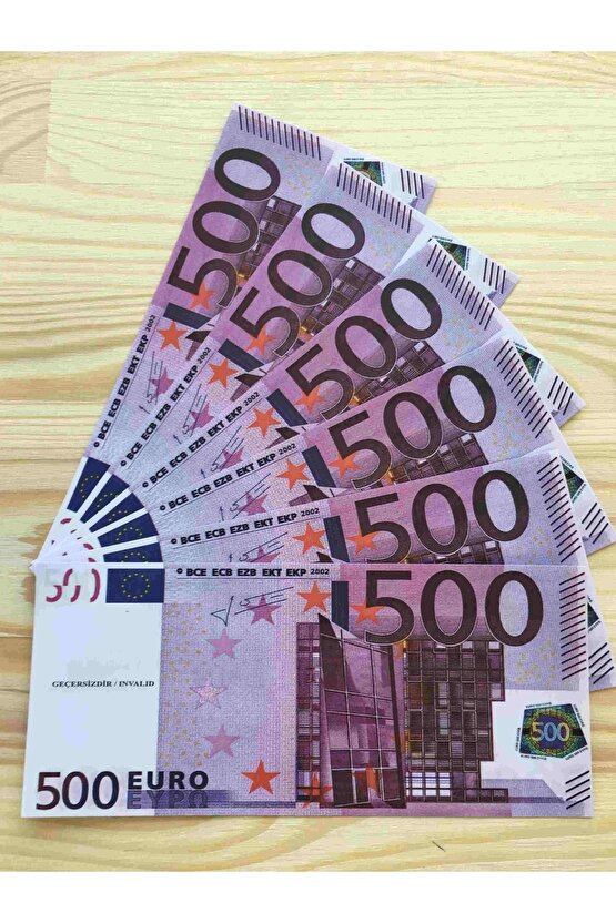 1 Deste Geçersiz 50 EURO Renkli Gerçek Görünümlü Tam 100 Adet