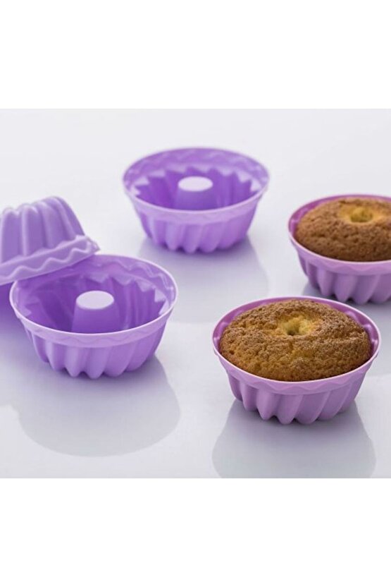 Mini Silikon Muffin Yanmaz Kek Kalıbı 12 Li