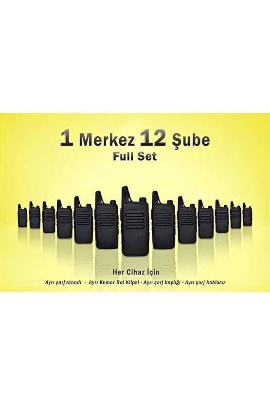 Çaycı Telsizi 1 Merkez 12 Şube Full Set