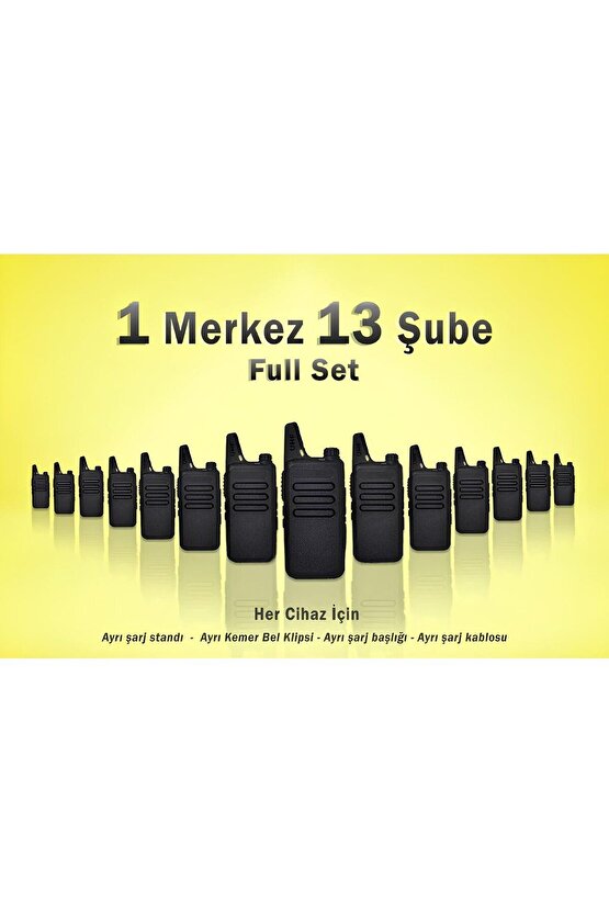 Çaycı Telsizi 1 Merkez 13 Şube Full Set