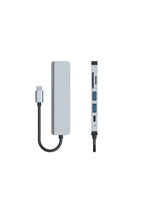 6 In 1 Type-c 3.1 Usb-c To Hdmı  2 Usb 3.0  Usb-c Pd  Sd  Tf