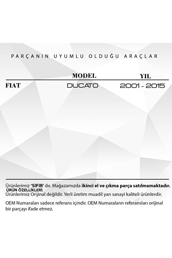 Fiat Ducato Için Yağ Karter Tapası Uyumlu