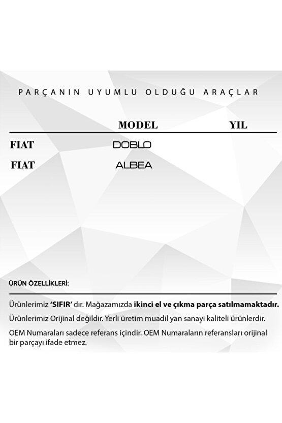 Fiat Doblo, Albea Için Genleşme Kavanoz Kapağı - 1.4 Bar -