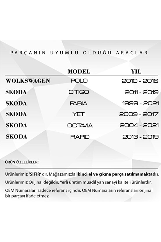 Vw Polo, Audi A1, Seat Leon, Skoda Yeti Için Tavan Anten Çubuğu