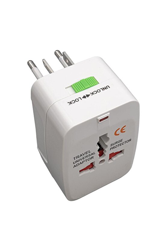 C9u-3l Pm-2886 Universal Çoklu Priz Çevirici Seyahat Adaptör (125V-250V-6A-13A)