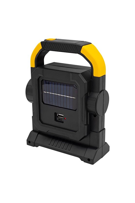 3 Çalışma Modlu Cob Ledli Solar ve Elektrik Şarjlı Taşınabilir Fener El Lambası AXE8-L3
