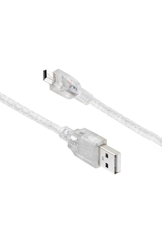 16731 Usb 2.0 Şeffaf Usb Ammini 5 Pin Kablo 5 Metre