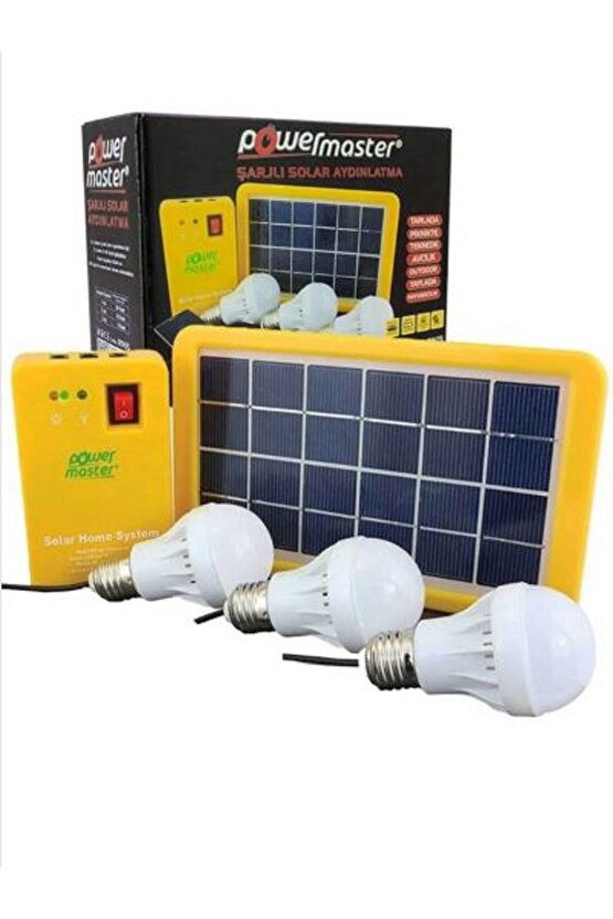 ŞARJLI SOLAR AYDINLATMA SETİ PM8905