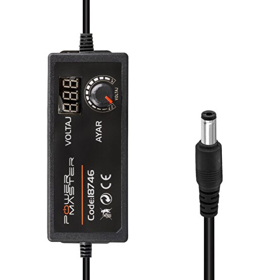 Mullxmd  Xdn01  3 Volt - 12 Volt - 5 Amper Çok Uçlu Ayarli Kademeli Adaptör (Muul)