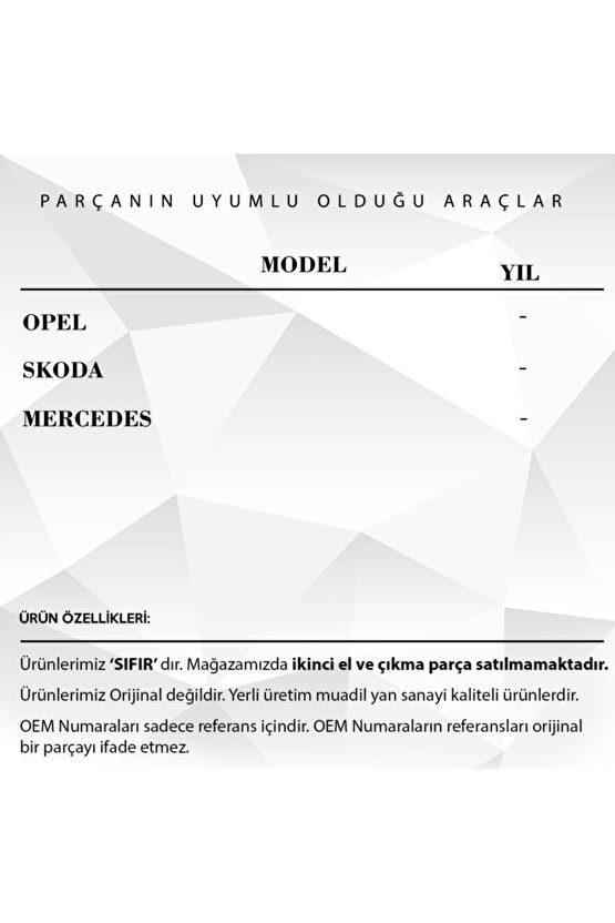 Opel - Mercedes - Skoda Için Kilometre Dişlisi (20 Diş)