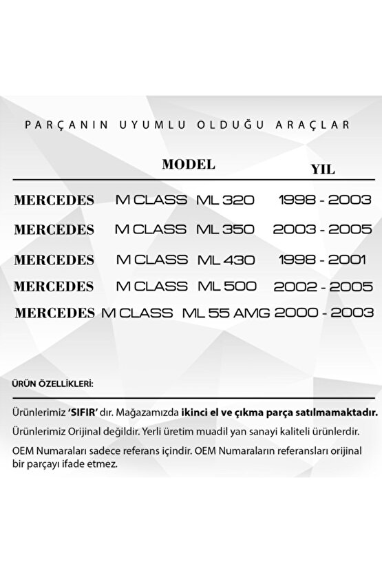 Mercedes W163 Için Kapı Kilidi Tamir Seti (SAĞ-SOL)