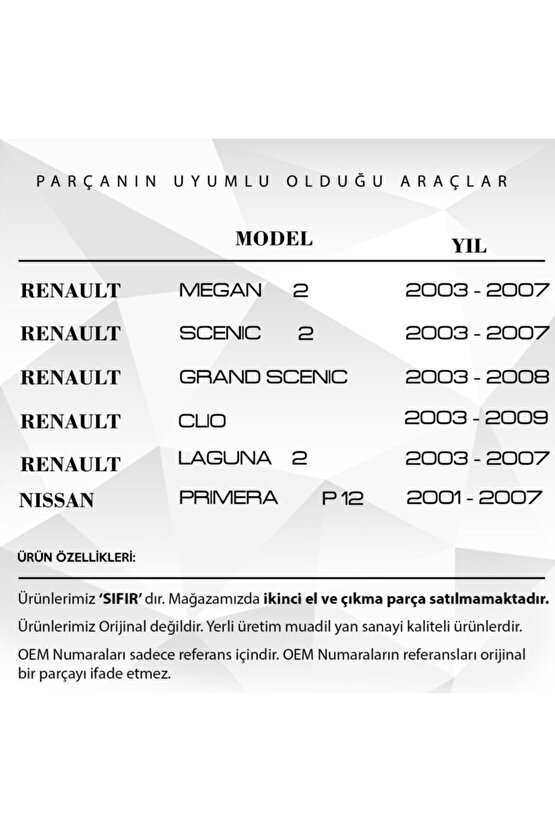 Renault Megan 2 Için Dış Kapı Kolu Anahtar Deliği Kapağı