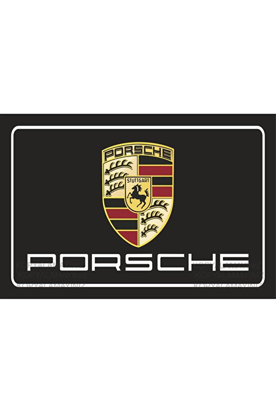 porsche klasik araba ev dekorasyon tablo retro ahşap poster