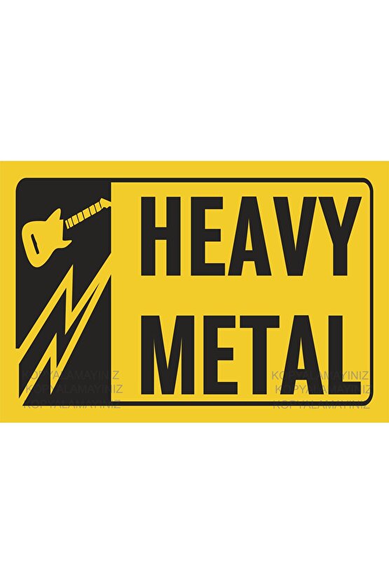 heavy metal rock müzik gitar ev dekorasyon tablo retro ahşap poster