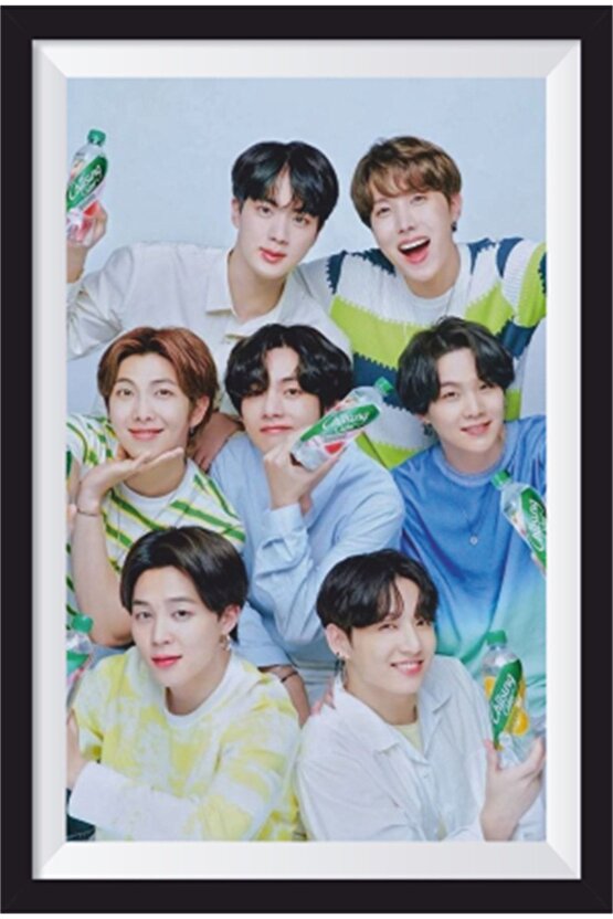 K-pop Bts Çerçeve Görünümlü Ahşap Poster-17