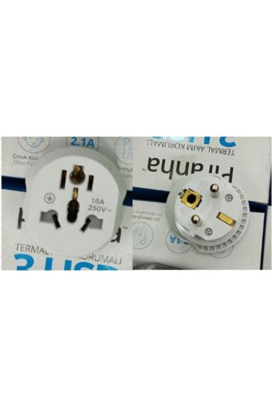 AMERİKAN İNGİLİZ FİŞ ADAPTÖR ÇEVİRİCİ 16A 250V NK-605K