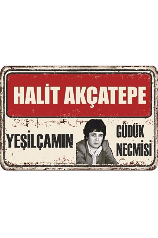 Halit Akçatepe Yeşilçam Retro Ahşap Poster