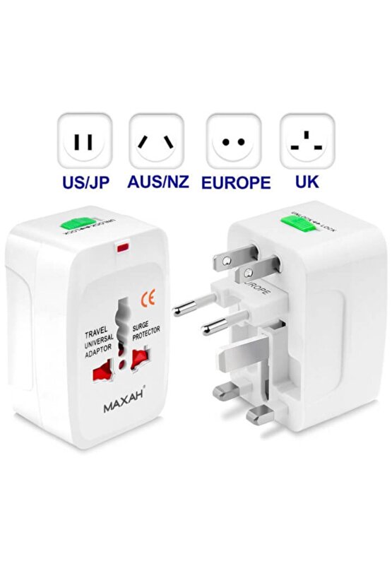 Universal Priz Fiş Çevirici Dönüştürücü Adaptör Tüm Ülkeler