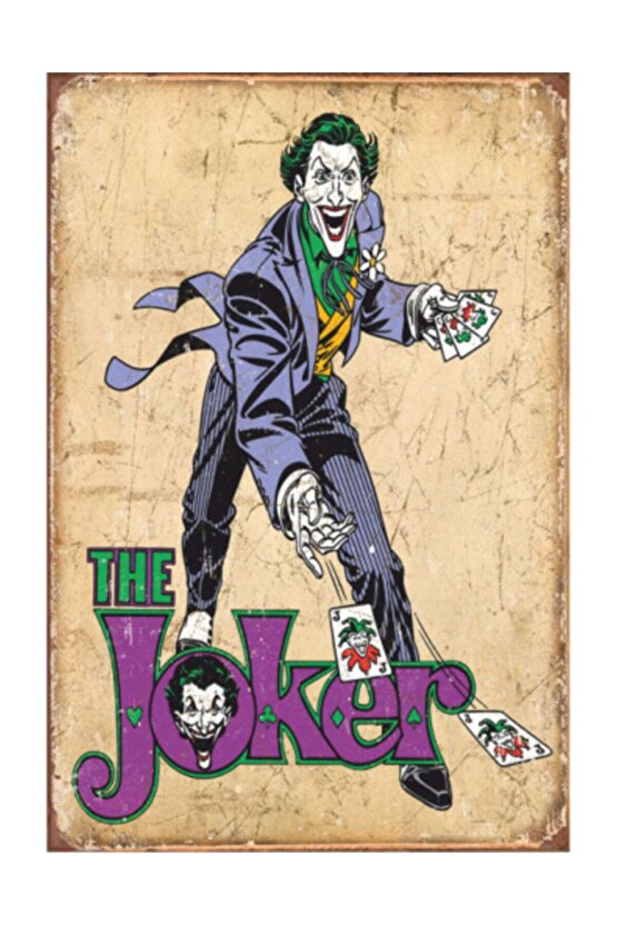 The Joker Retro Vintage Ahşap Poster