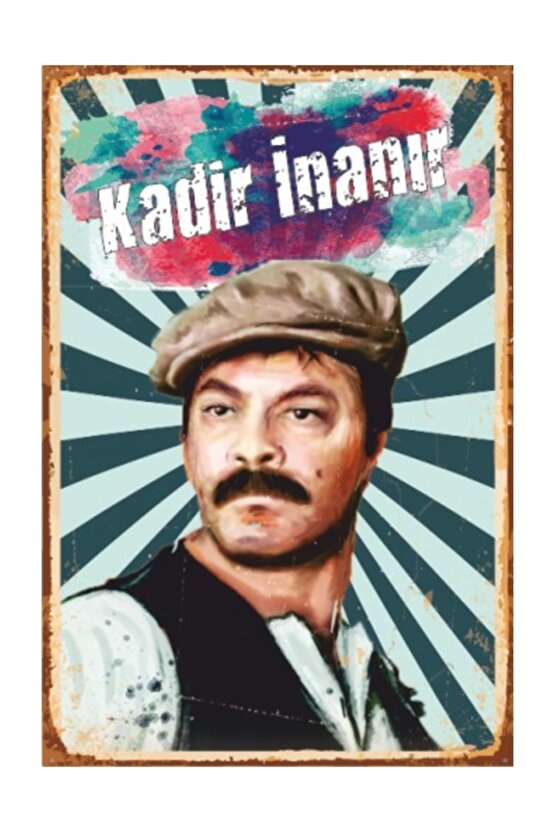 Kadir Inanır Yeşilçam Retro Vintage Ahşap Poster