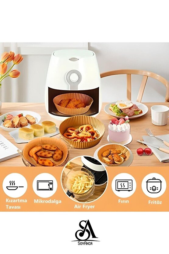 Philips Airfryer Xiaomi Uyumlu Hava Fritözü Hava Firitözü Philips Yağsız Fritöz Pişirme Kağıdı 50li