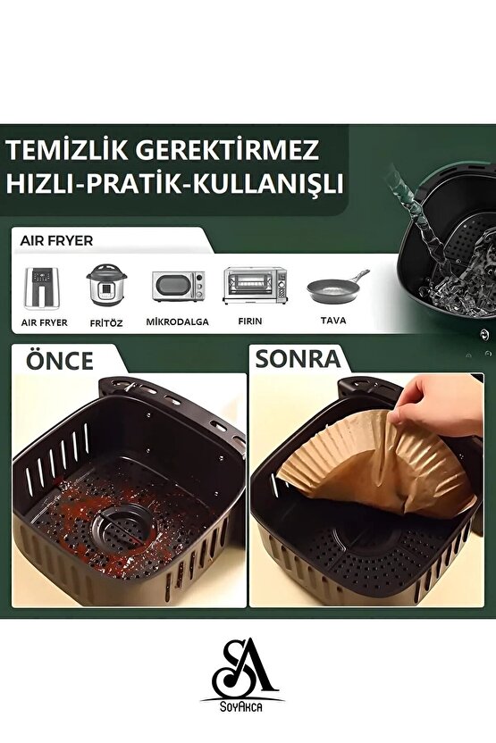 Philips Airfryer Xiaomi Uyumlu Hava Fritözü Hava Firitözü Philips Yağsız Fritöz Pişirme Kağıdı 50li