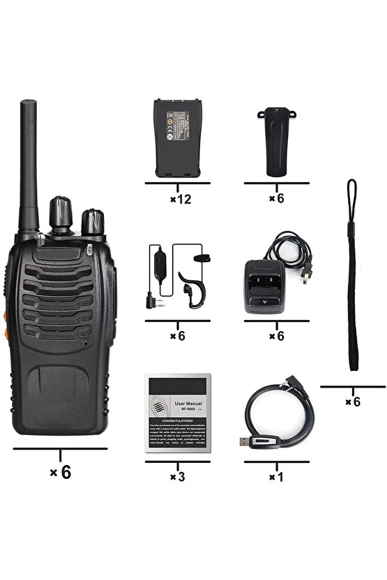 10 Takım Baofeng PMR Lisanssız El Telsizi