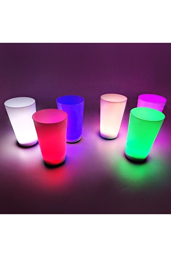 Glow Partisi Bardakları 6 Renk 6 Adet 1.5 oz 4.5 x 6.5 cm