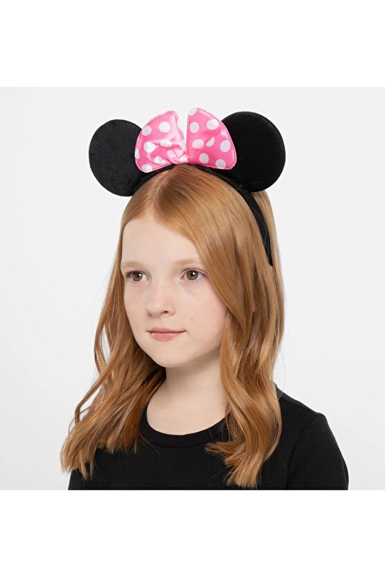 Pembe Fiyonklu Minnie Mouse Tacı Mini Kulak