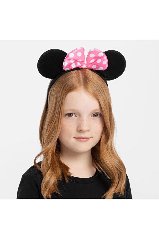 Pembe Fiyonklu Minnie Mouse Tacı Mini Kulak