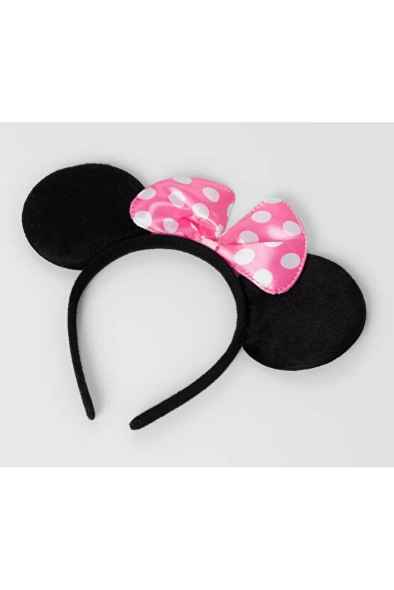 Pembe Fiyonklu Minnie Mouse Tacı Mini Kulak