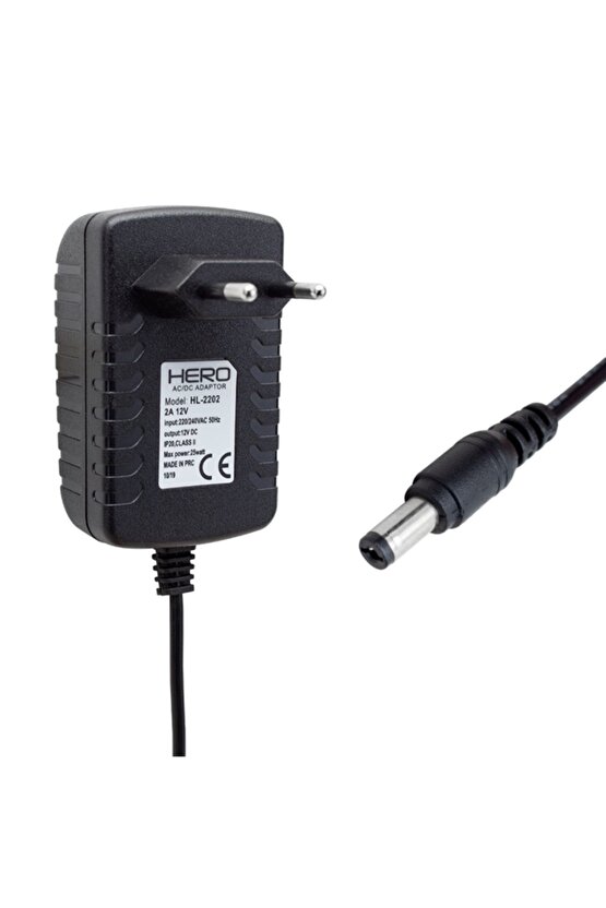 Pm-4531 - 12 Volt - 2 Amper Plastik Kasa Priz Tipi Adaptör 5.5*2.5 Uç * Mini Cihaz Adaptörü