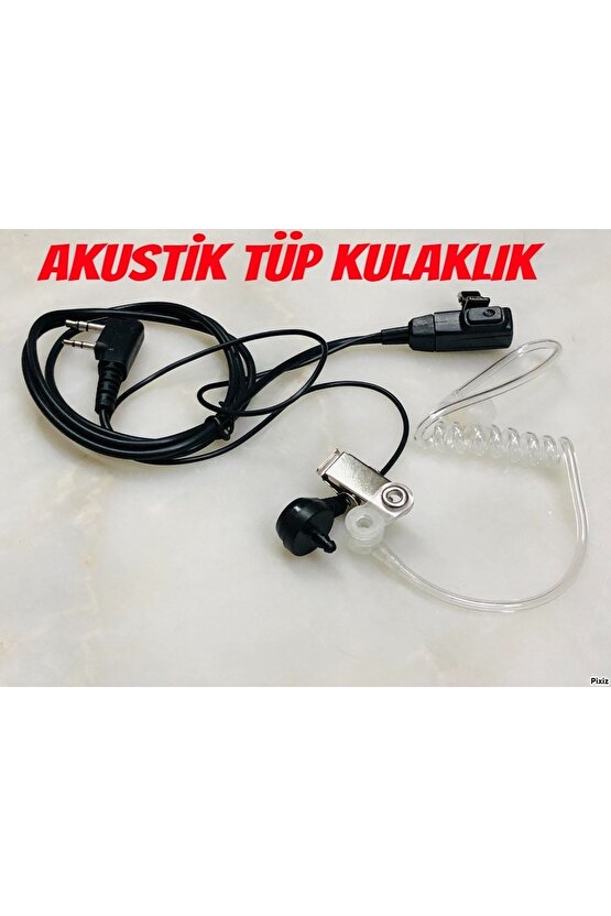 Şeffaf Spiral Akustik Telsiz Kulaklığı Motorola Cp040 Cp140 Hyt Hytera El Telsizlerine Uyumludur