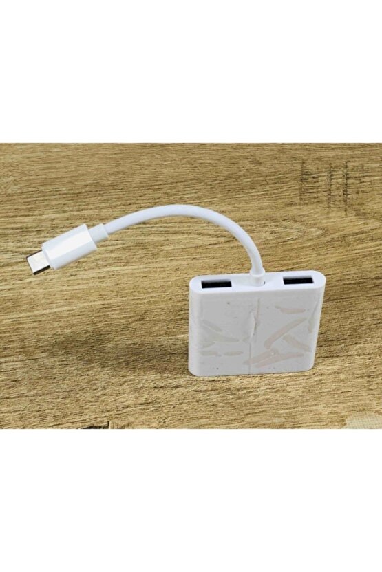 Type-c 5in1 Usb C 3.0 Multi Çevirici Adaptör Çoklayıcı Çoğaltıcı Macbook Air Pro M1 Uyumlu Beyaz