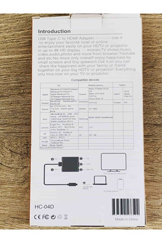 5 In 1 Type-c To 4k Hdmı Usb 3.0 Dönüştürücü Macbook Pro 2015 2016 2017 Samsung S8 S9 S10 Adaptör