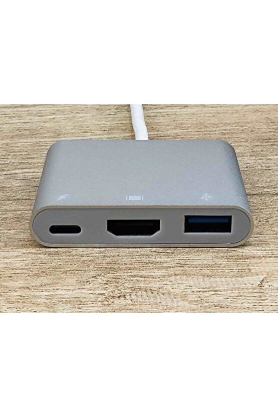 Macbook Uyumlu 4k Type C To 3 Portlu Hdmı Usb Type-c Çevirici Adaptör Honor Samsung Note Nexus