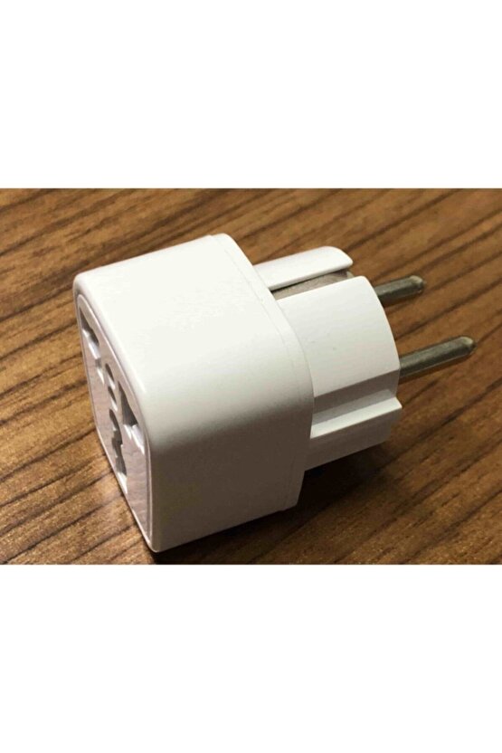 2 Adet Üniversal Çevirici Priz Amerikan Ingiliz Topraklı Elektrik Fiş Dönüştürücü Adaptör