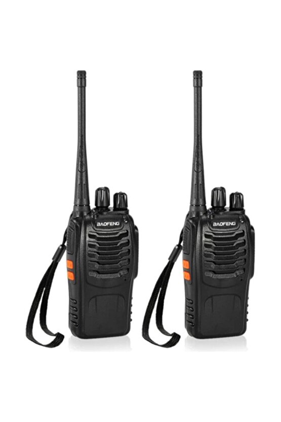 Baofeng 2 Adet 16ch Fm Uhf 400-470mhz Siyah Telsiz Set Takım