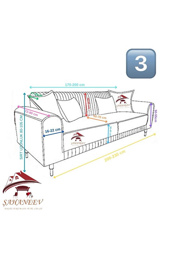 3+3+3 İtalyan Süet Koltuk Örtüsü(KOYUGRİ)