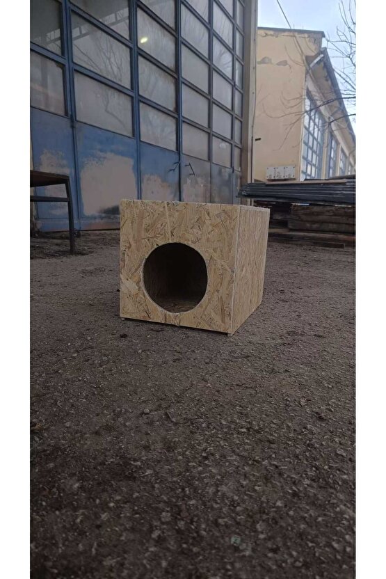 Ahşap Osb Yağmura Dayanıklı Kedi Yuvası Kedi Evi