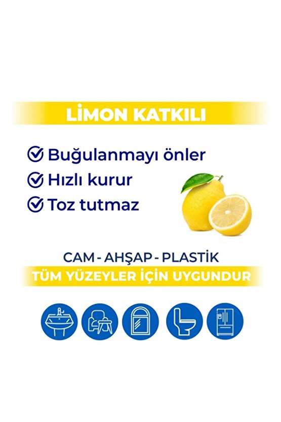 Yüzey Temizleme Havlusu Limon Kokulu 96 Adetli 1 Paket