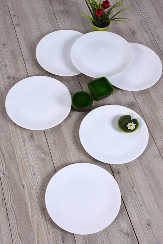 6lı 25 cm Beyaz Ege Servis Tabağı ST040106F004A0000000AON100