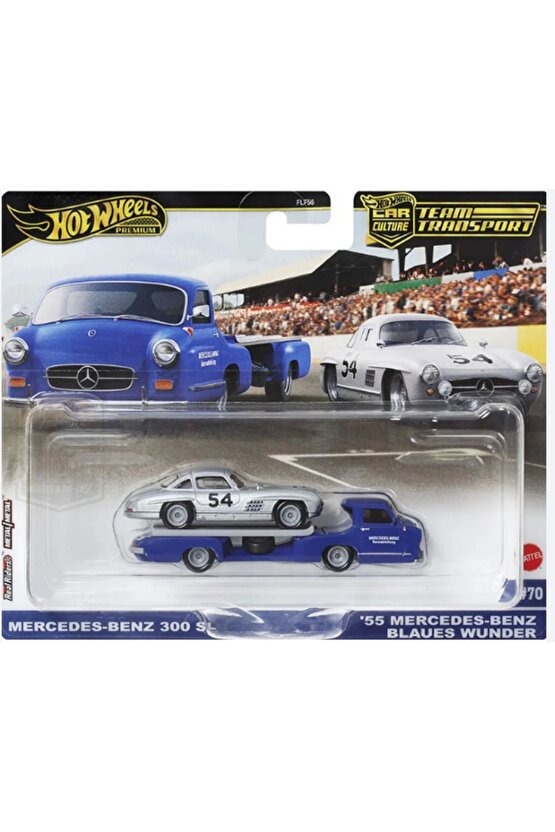 Nessiworld Hot Wheels Team Transport Mercedes Benz 300 SL 55 Blaues Wund HRV48