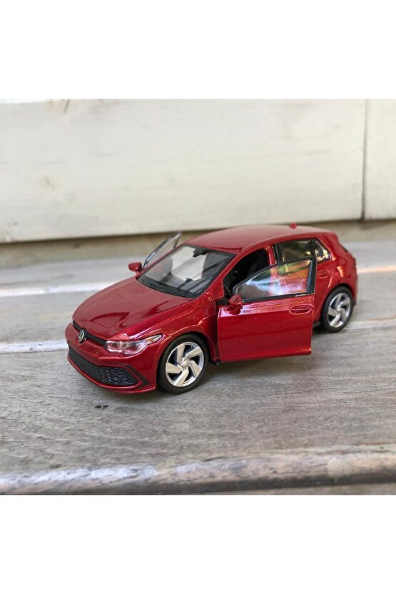 Welly Volkswagen Golf 8 GTI Diecast Metal Araba Model Araba Oyuncak Araba Çek Bırak Araba 12 Cm